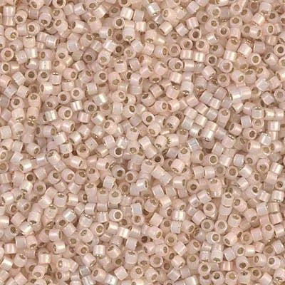 Delica 11/0 RD Pale Peach Opal Silver Lined (1452v) (5.2g) Miyuki Delica Beads