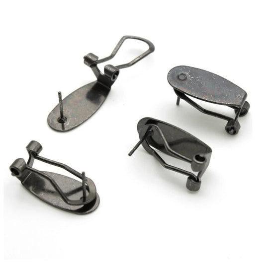 Gunmetal Grey Lever back Earring Posts