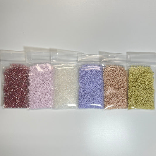 “Soft Spring” 6 x 22g  10/0 Seed Bead Set, Promotions 10/0 Preciosa Seed Beads