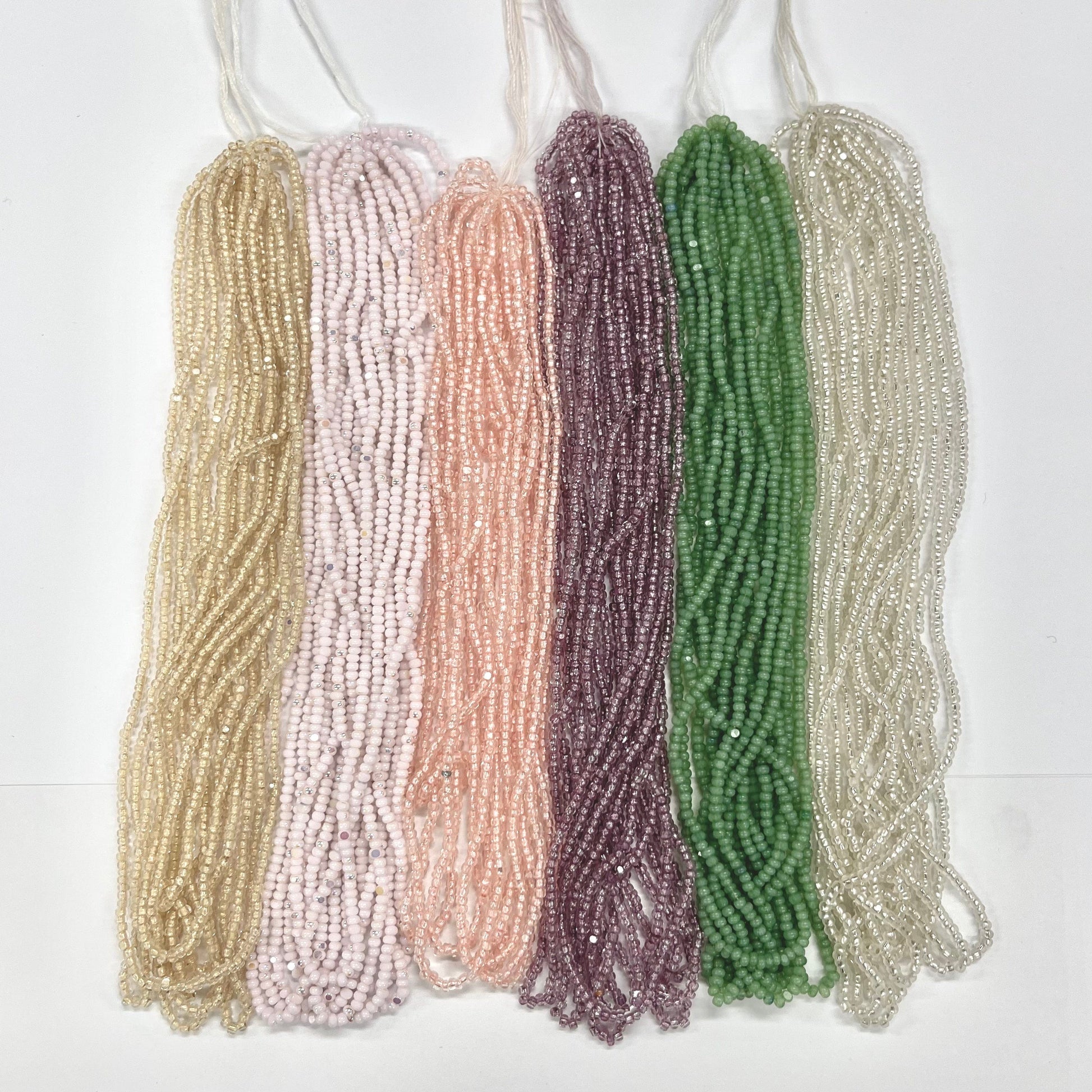 Soft Spring Pastels,  6 x 11/0 Charlotte Cut Seed Beads Set, Promotions Charlotte Cut Seedbeads