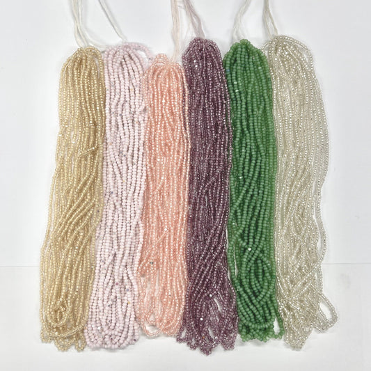 Soft Spring Pastels,  6 x 11/0 Charlotte Cut Seed Beads Set, Promotions Charlotte Cut Seedbeads