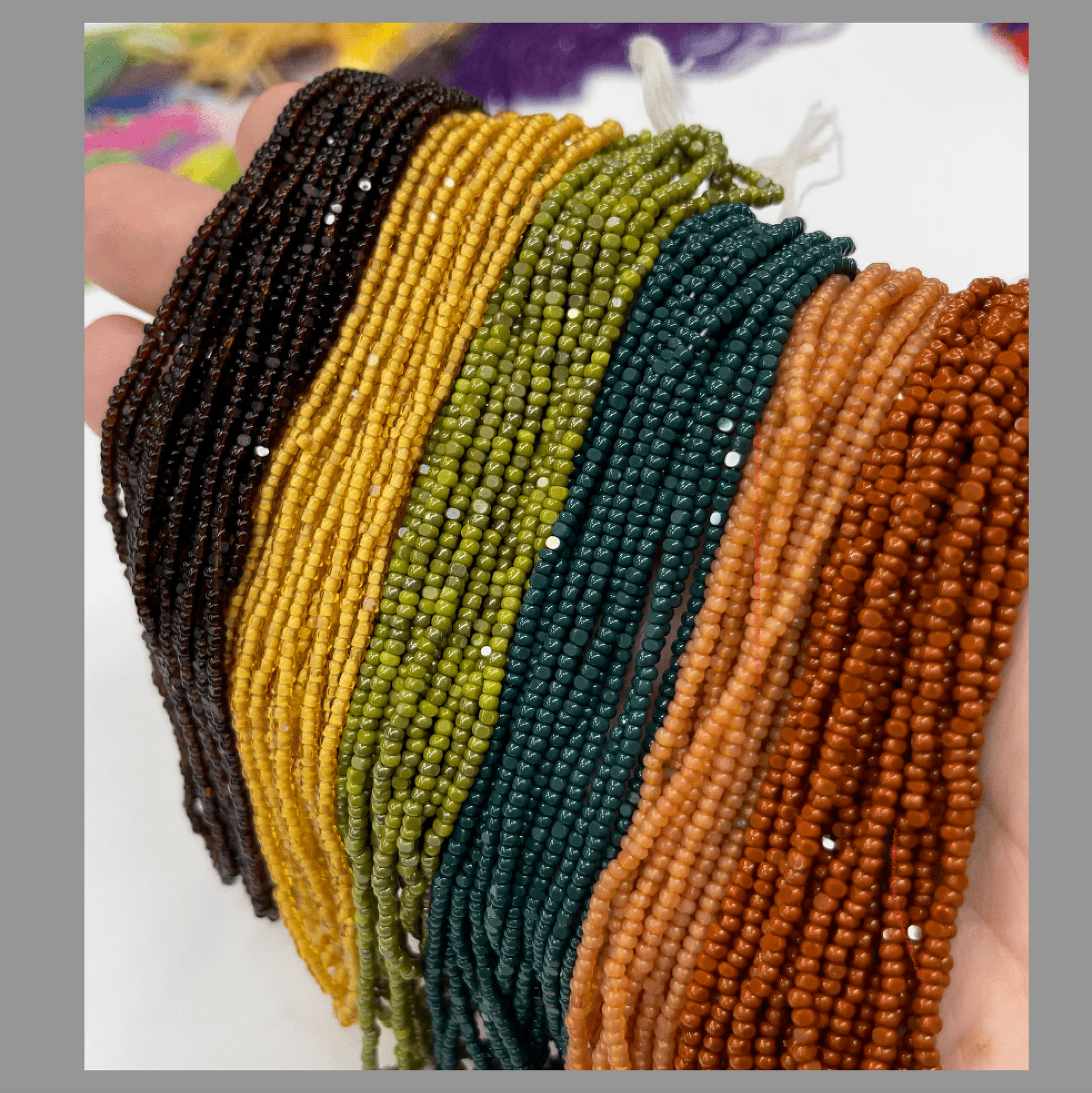Sparkle Fall Forest Opaque, 6 x 11/0 Charlotte Cut Seed Beads Set, Promotions Charlotte Cut Seedbeads