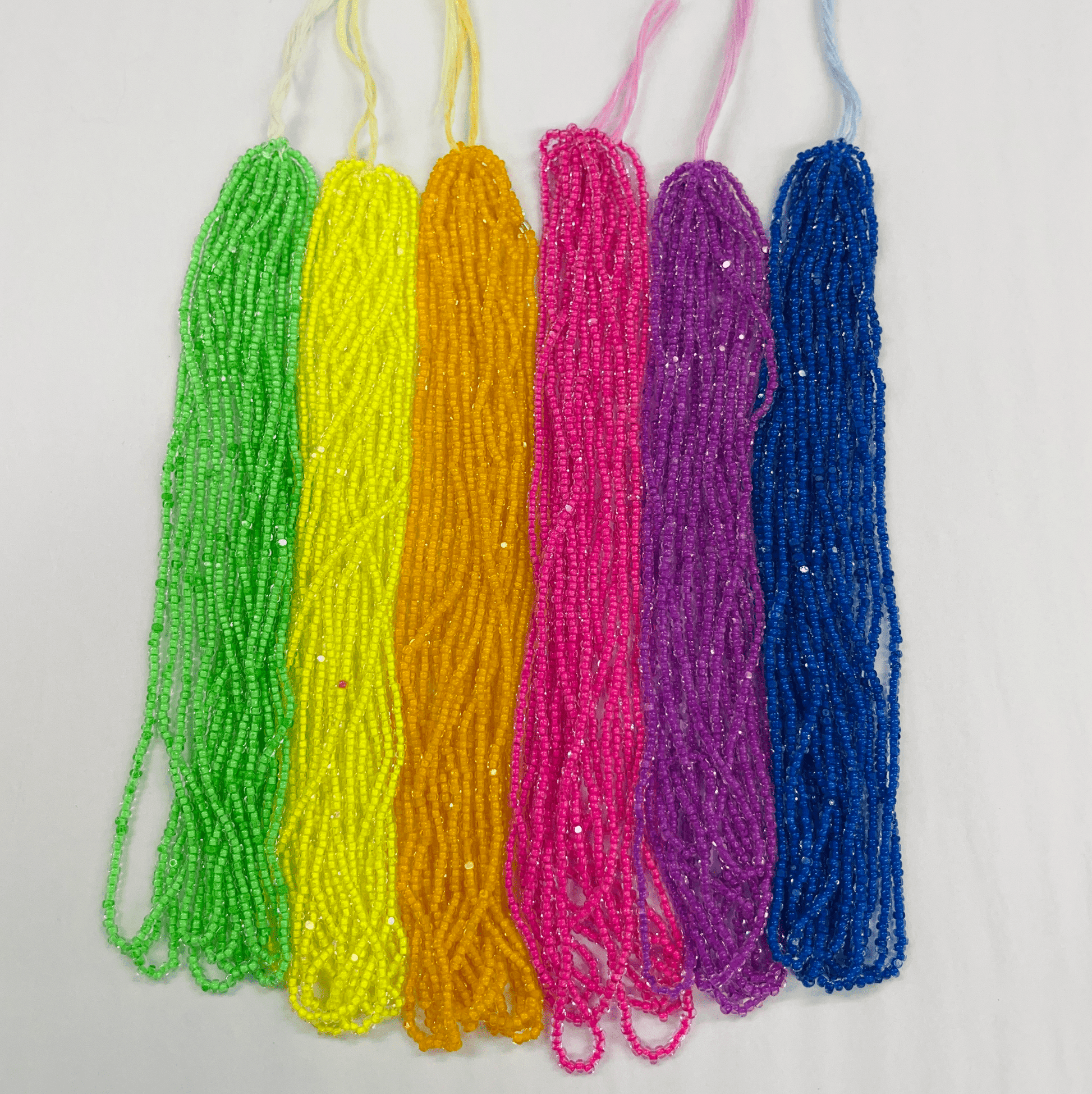Sparkle Neon Rainbow Opaque, 6 x 11/0 Charlotte Cut Seed Beads Set, Promotions Charlotte Cut Seedbeads