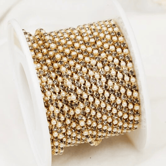 8 Rows Bling on a Roll, 3mm x 2-Yard, Gold