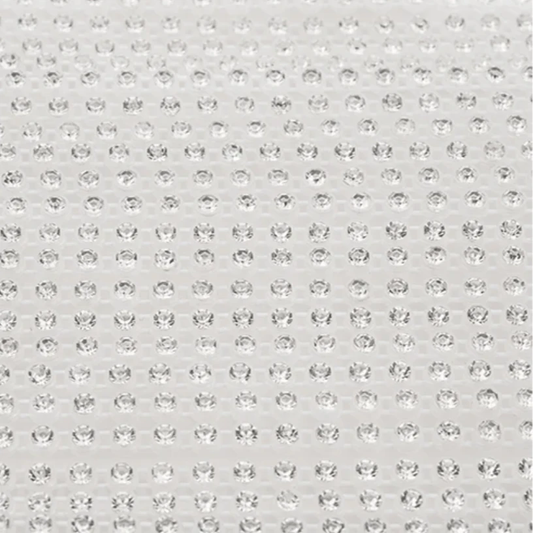 Ss8 Clear on Transparent Plastic Rhinestone Banding, Crystal Lane Brand, Sold by yard Ss8 Plastic Rhinestone Banding Rope