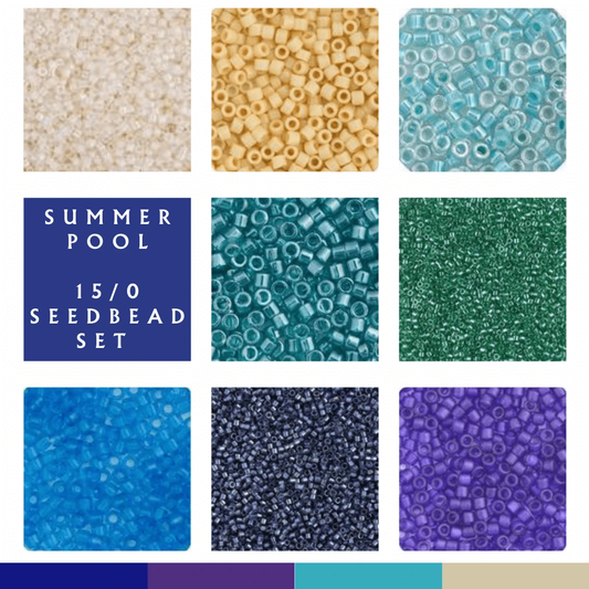 “Summer Pool” Delica Set 8 Delica Beads Set, Promotion Delica Beads