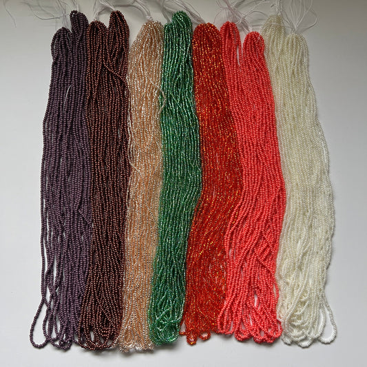 "Sun Kissed Hues" 7 x 11/0 Czech Seed Bead HANK Set, Promotions 11/0 Preciosa Seed Beads