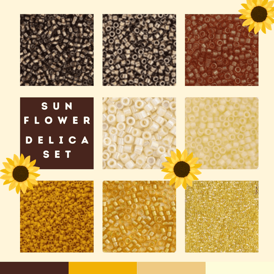 "Sunflower" 🌻 8 Delica Beads Set, Promotions Promotions