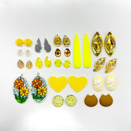 "Sunny Days" Yellow  Resin Gem Set, Promotions Promotions