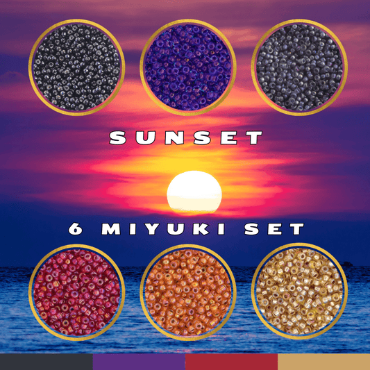 Sunset Set, 11/0 Miyuki Seed Beads, Set of 6 x 22g vials Promotions