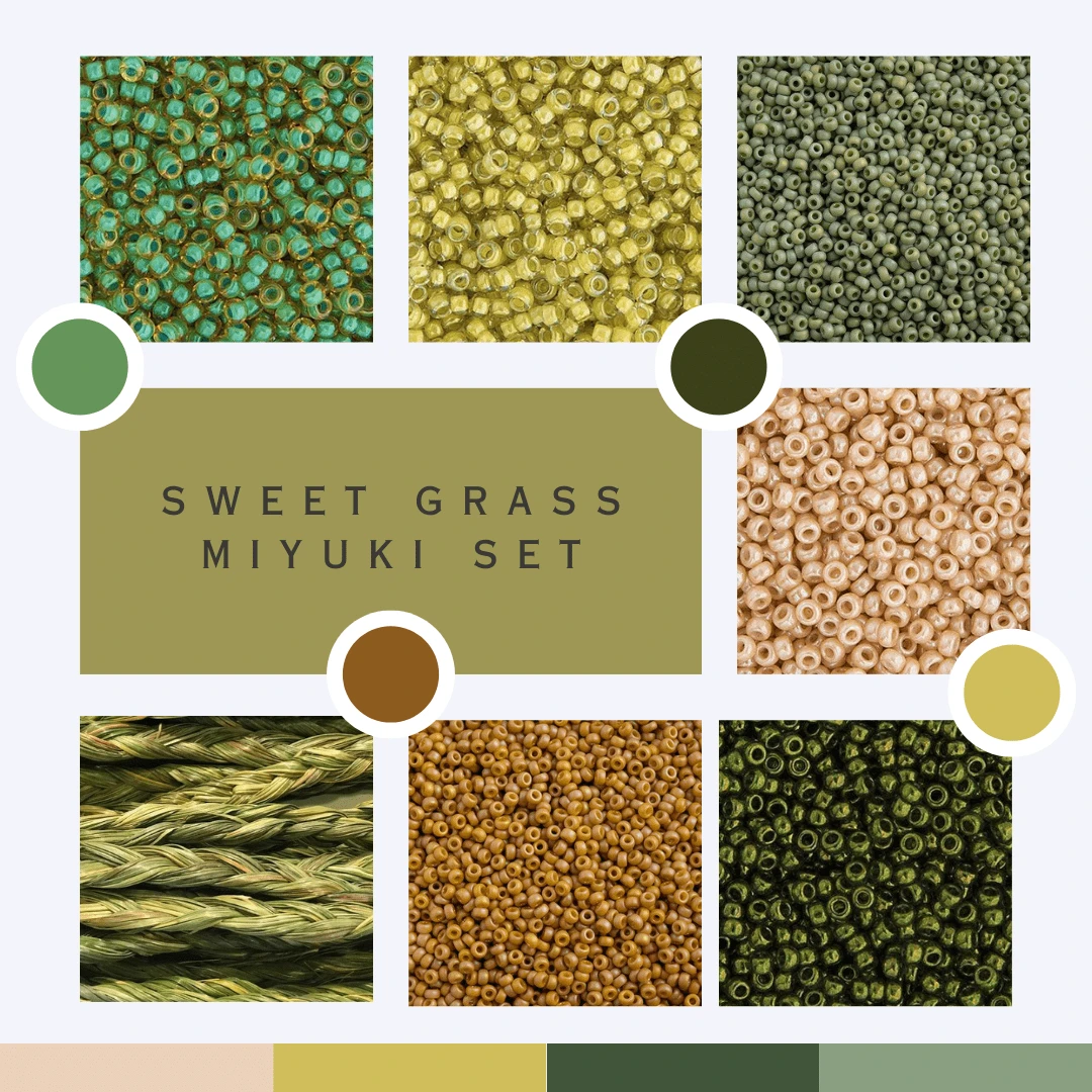 Sweet Grass Set, 11/0 Miyuki Seed Beads, Set of 6 x 22g vials Promotions Promotion