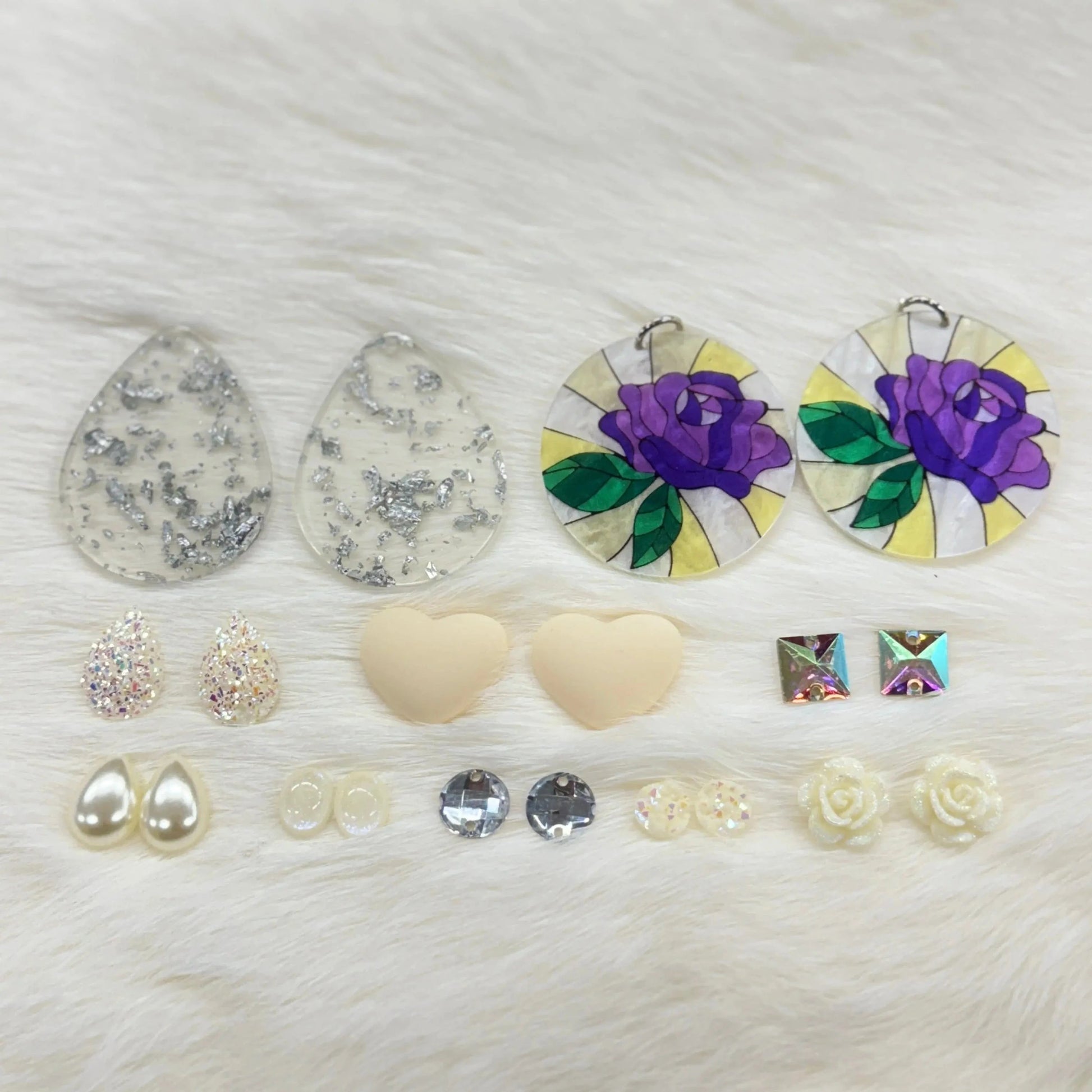 "Vanilla Ice" White Cream (10 pairs) Gem Set, Promotions Promotions