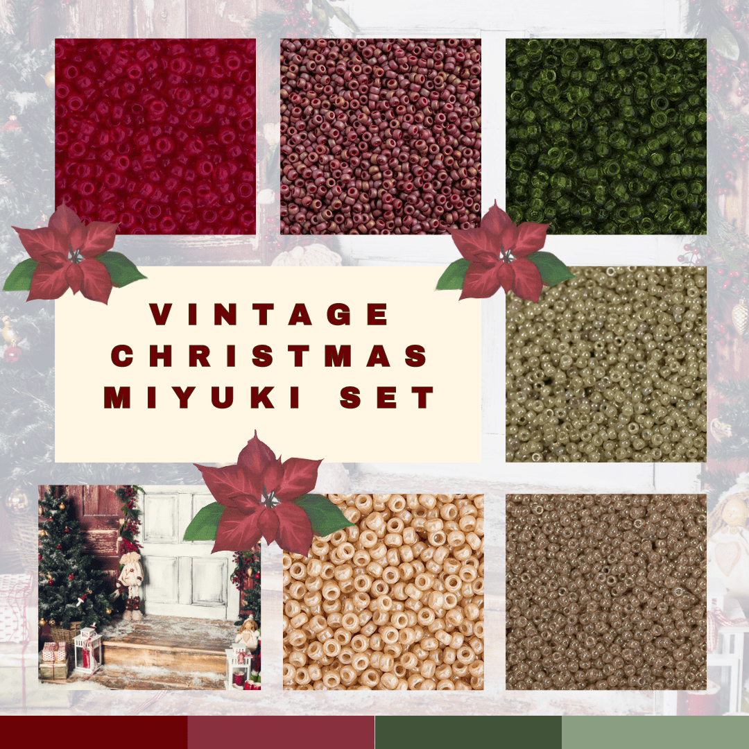 Vintage Christmas Set, 11/0 Miyuki Seed Beads, Set of 6 x 22g vials Promotions