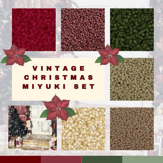 Vintage Christmas Set, 11/0 Miyuki Seed Beads, Set of 6 x 22g vials Promotions