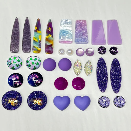 "Violet Glitter" Purple Resin Gem Surprise set, Promotions Promotions
