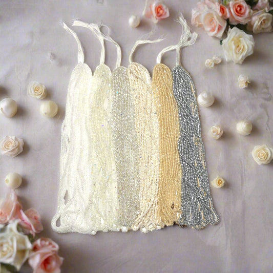 “White Wedding”, 6 x 11/0 Charlotte Cut Seed Beads Set, Promotions Charlotte Cut Seedbeads