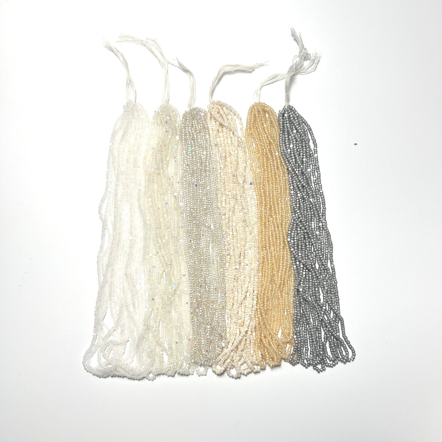 “White Wedding”, 6 x 11/0 Charlotte Cut Seed Beads Set, Promotions Charlotte Cut Seedbeads