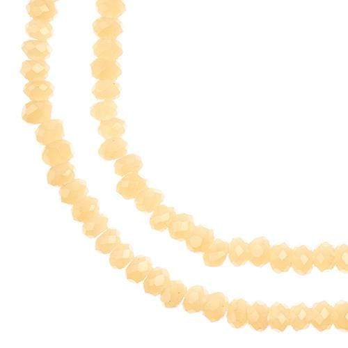 Crystal Lane Rondelle Rondelle Beads 1.5*2.5mm Crystal Lane Rondelle, Opaque Cream