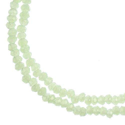 Sundaylace Creations & Bling Rondelle Beads 1.5*2.5mm Crystal Lane Rondelle, Opaque Light Green
