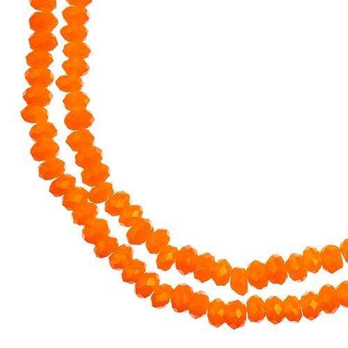 Sundaylace Creations & Bling Rondelle Beads 1.5*2.5mm Crystal Lane Rondelle, Opaque Orange