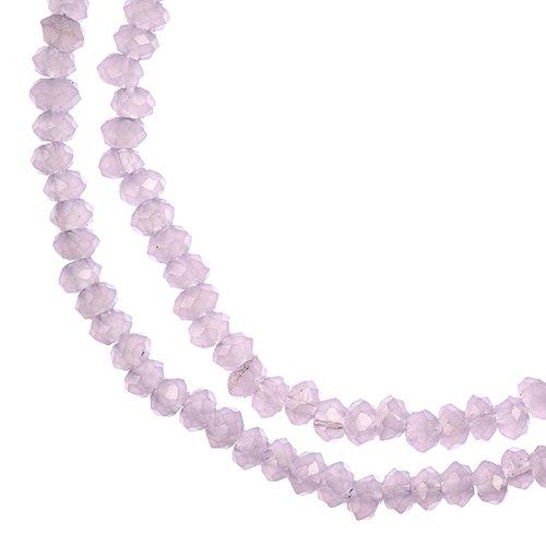 Sundaylace Creations & Bling Rondelle Beads 1.5*2.5mm Crystal Lane Rondelle, Opaque Pink