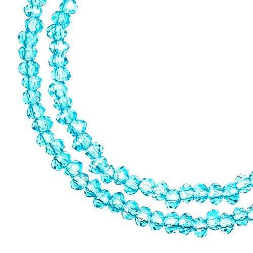 Sundaylace Creations & Bling Rondelle Beads 1.5*2.5mm Crystal Lane Rondelle, Transparent Blue AB