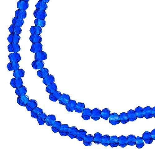 Crystal Lane Rondelle Rondelle Beads 1.5*2.5mm Crystal Lane Rondelle, Transparent Dark Sapphire