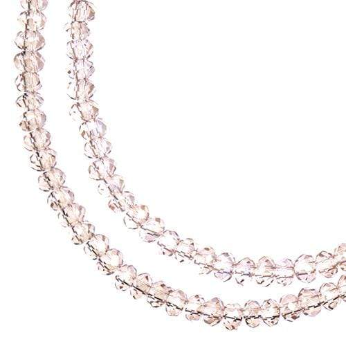 Sundaylace Creations & Bling Rondelle Beads 1.5*2.5mm Crystal Lane Rondelle, Transparent Pink AB