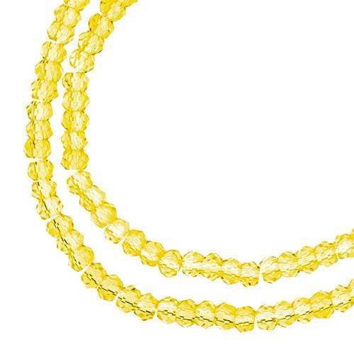 Sundaylace Creations & Bling Rondelle Beads 1.5*2.5mm Crystal Lane Rondelle, Transparent Yellow