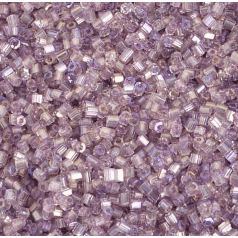 Preciosa Ornela 2-Cut Beads 10/0 2-cut Beads, Light Purple AB Transparent