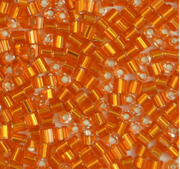 Preciosa Ornela 2-Cut Beads 10/0 2-Cut Beads, Light Orange Silver Lined Hanks