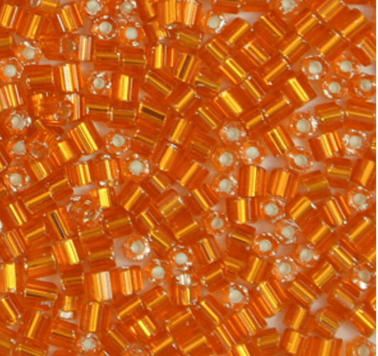 Preciosa Ornela 2-Cut Beads 10/0 2-Cut Beads, Light Orange Silver Lined Hanks