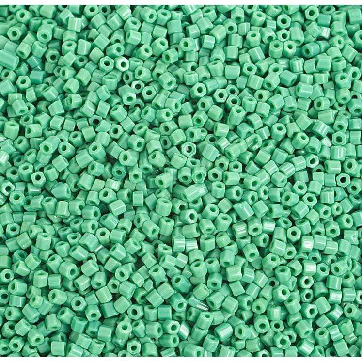 Preciosa Ornela 2-Cut Beads 10/0 2-Cut Beads, Opaque Green