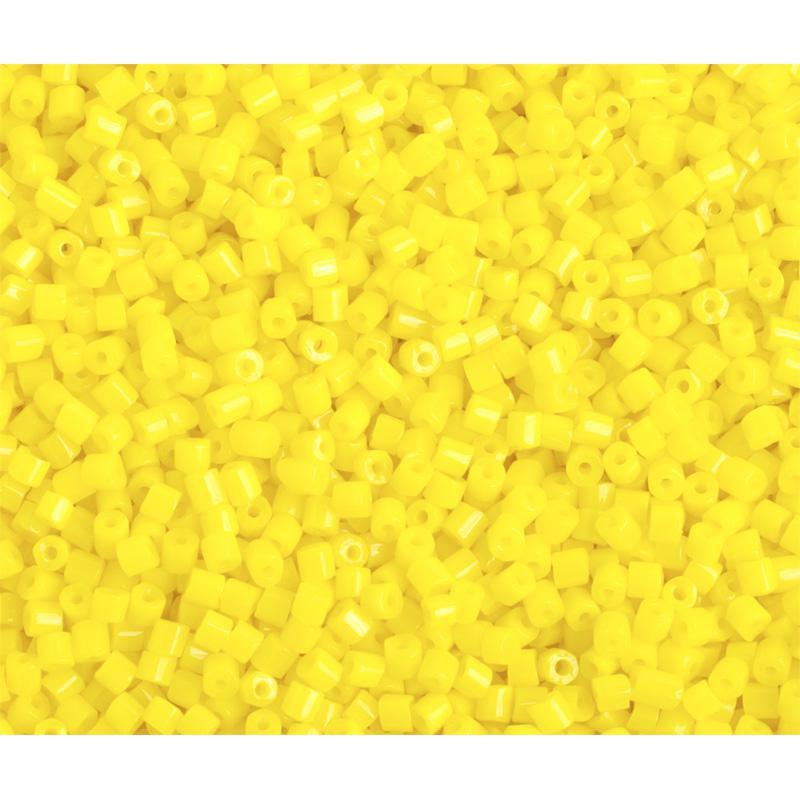 Preciosa Ornela 2-Cut Beads 10/0 2-Cut Beads, Opaque Lemon Yellow