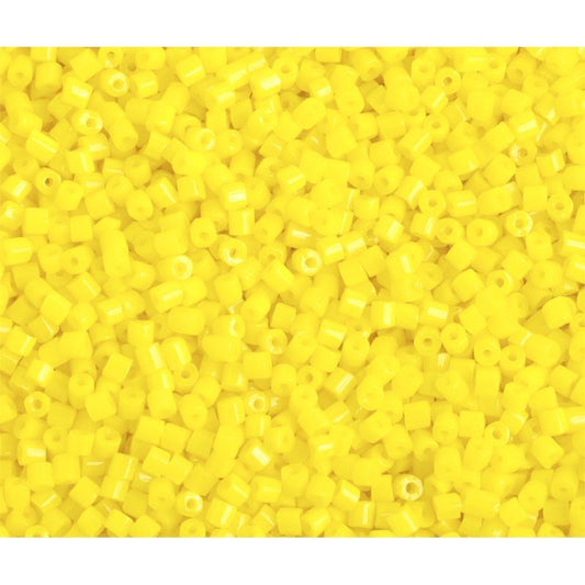 Preciosa Ornela 2-Cut Beads 10/0 2-Cut Beads, Opaque Lemon Yellow
