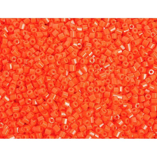 Preciosa Ornela 2-Cut Beads 10/0 2-Cut Beads, Opaque Orange