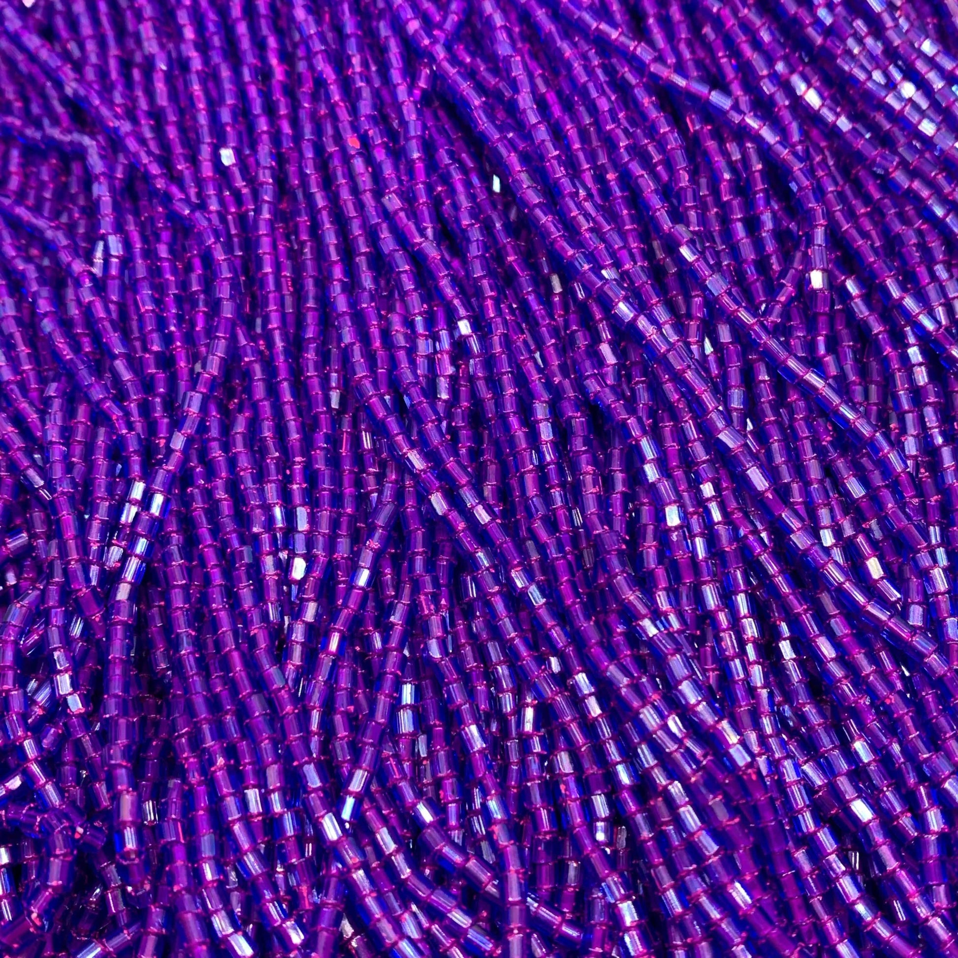 Preciosa Ornela 2-Cut Beads 10/0 2-Cut Beads, Opaque Purple AB, in Hanks