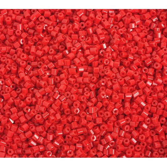 Preciosa Ornela 2-Cut Beads 10/0 2-Cut Beads, Opaque Red