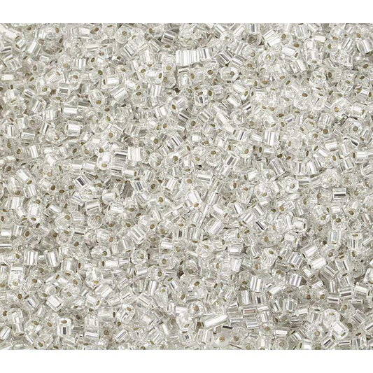 Preciosa Ornela 2-Cut Beads 10/0 2-Cut Beads, Silver Lined Crystal Silver