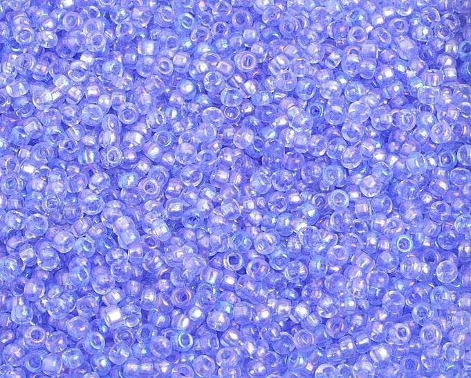 Preciosa Ornela 10/0 Preciosa Seed Beads 10/0 Transparent Blue Rainbow AB Czech Seed Beads