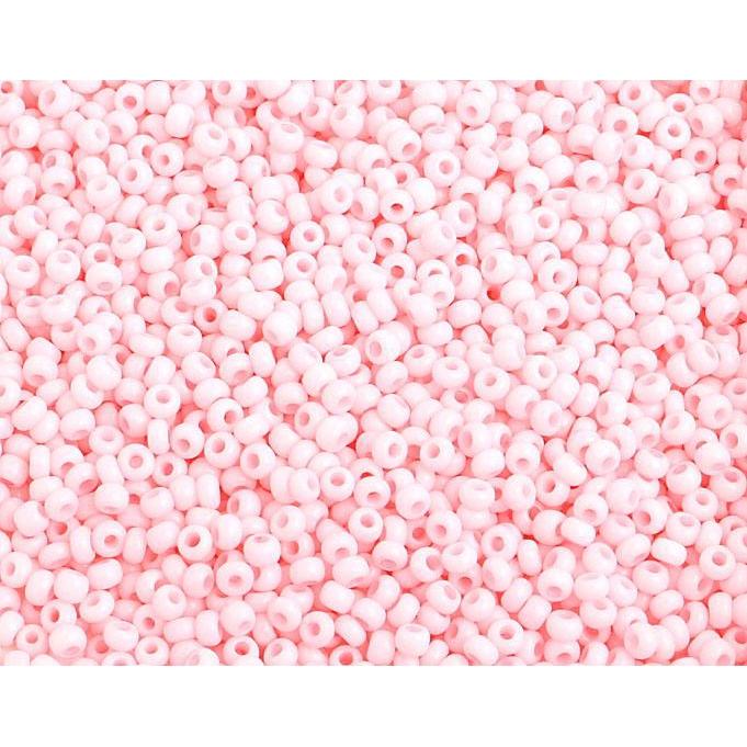 Preciosa Ornela 10/0 Preciosa Seed Beads 10/0 Chalk Light Pink Matte Solgel Precoisa Seed Beads