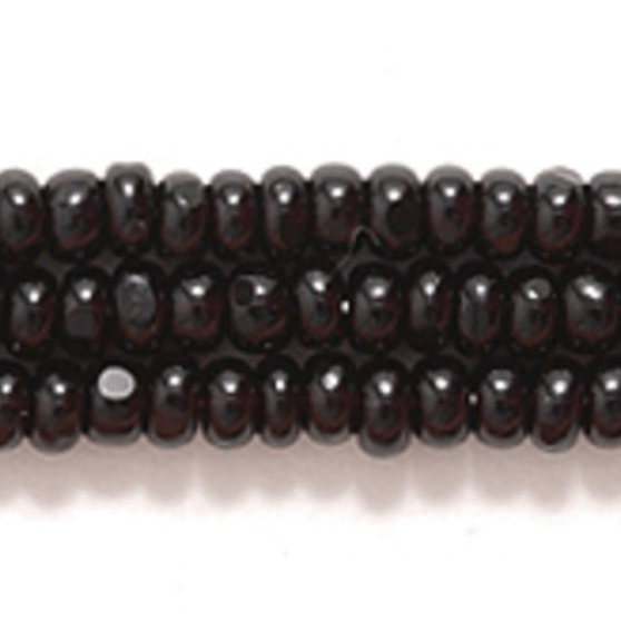 10/0 Charlotte Cut Czech Seed Bead- Opaque Black *HANK Charlotte Cut Seedbeads