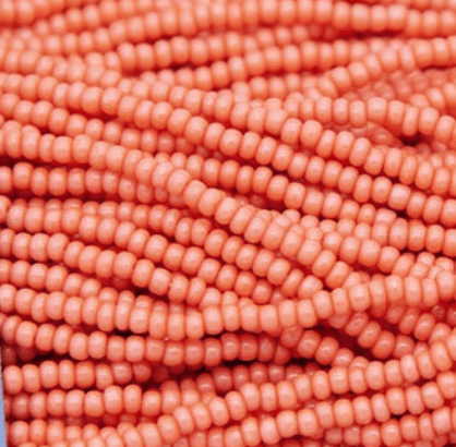 10/0 Coral Orange MATTE  Intensive Terra Preciosa Seed Beads *HANK 10/0 Preciosa Seed Beads