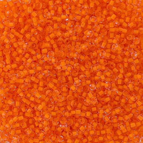 Preciosa Ornela 10/0 Preciosa Seed Beads 10/0 Crystal Colour Lined Neon Orange, Preciosa Seed Bead