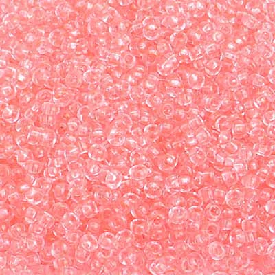Preciosa Ornela 10/0 Preciosa Seed Beads 10/0 Crystal Pink Solgel Transparent, Preciosa Seed Beads