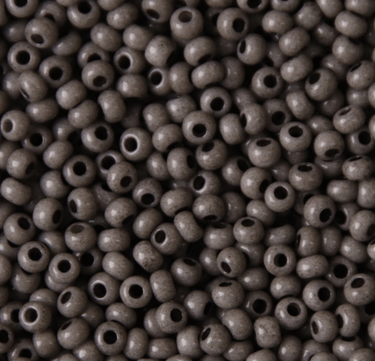 11/o Hex Seed Bead Matte-Color Opaque Gray - Beads Gone Wild