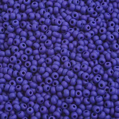 Preciosa Ornela 10/0 Preciosa Seed Beads 10/0 Opaque Dark Royal Blue Matte Czech Seed Beads