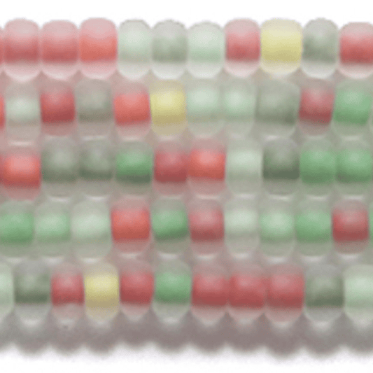 Preciosa Ornela 10/0 Preciosa Seed Beads 10/0 Green-Pink-Yellow Mixed Matte Colour Lined Preciosa Seed Beads *Limited time Hank