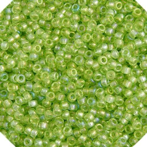 Sundaylace Creations & Bling 10/0 Preciosa Seed Beads 10/0 Transparent Light Green Rainbow AB Preciosa Seed Beads