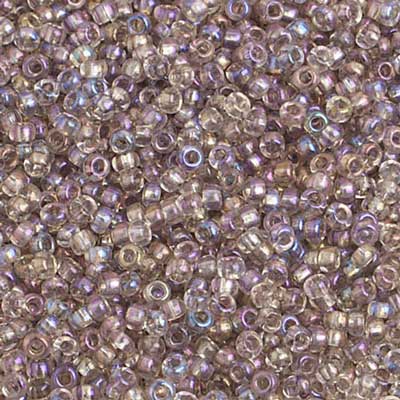 Preciosa Ornela 10/0 Preciosa Seed Beads 10/0 Grey AB Rainbow Transparent, Preciosa Seed Beads *Rare*